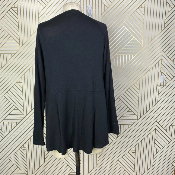 LNA Black Modal Long Sleeve Jersey Scoop Neck T-Shirt Size US XS - Picture 7 of 12